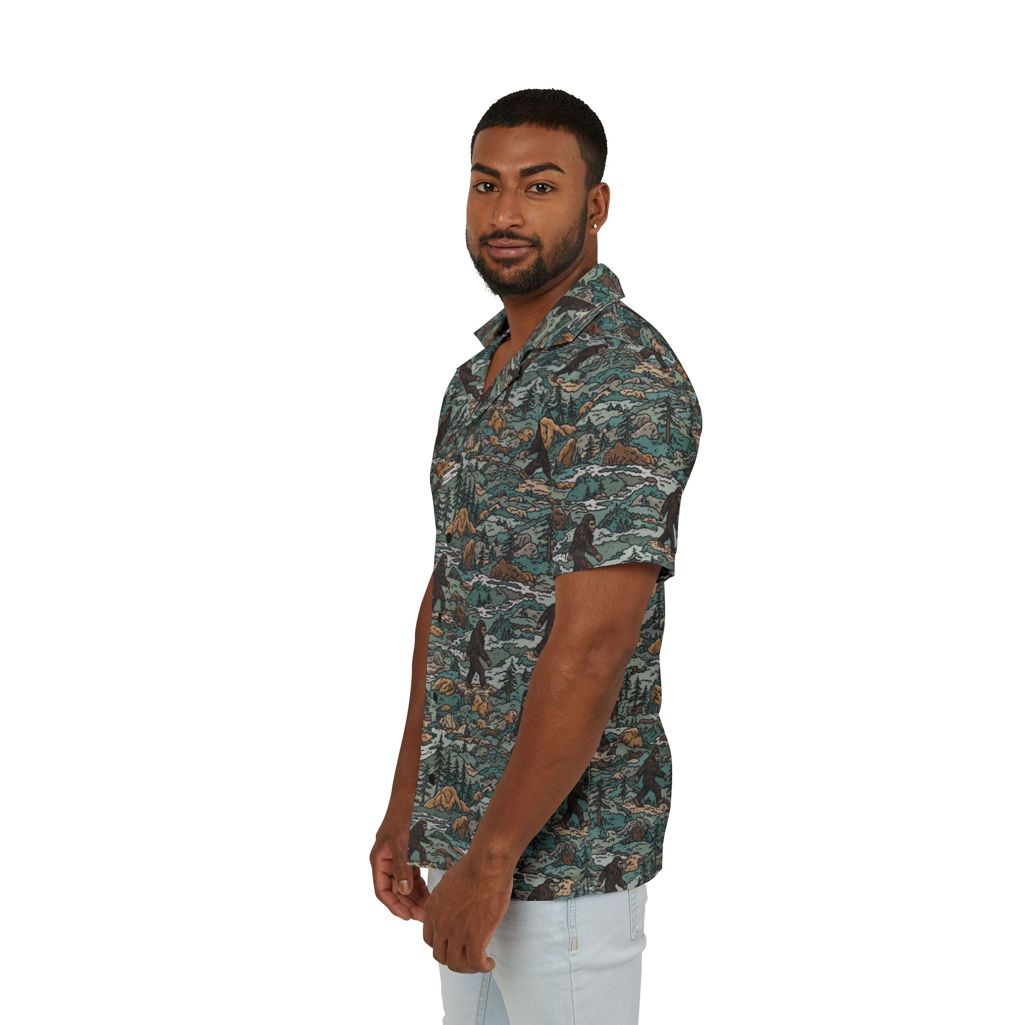Squatch Camo Short Sleeve Hiking Shirt