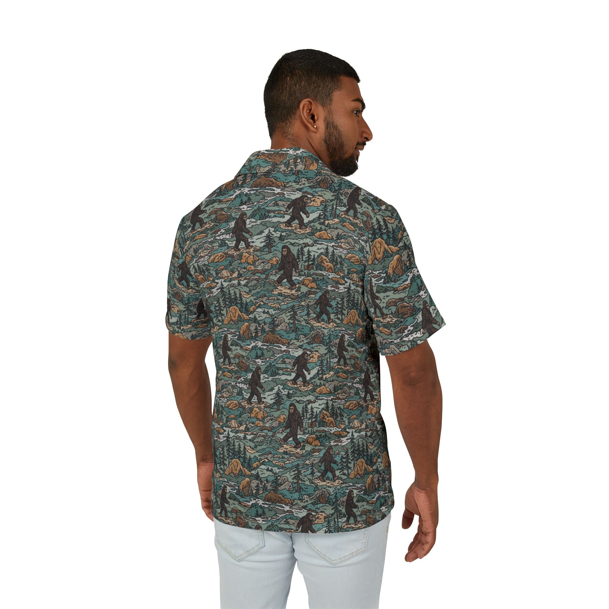 Squatch Camo Short Sleeve Hiking Shirt