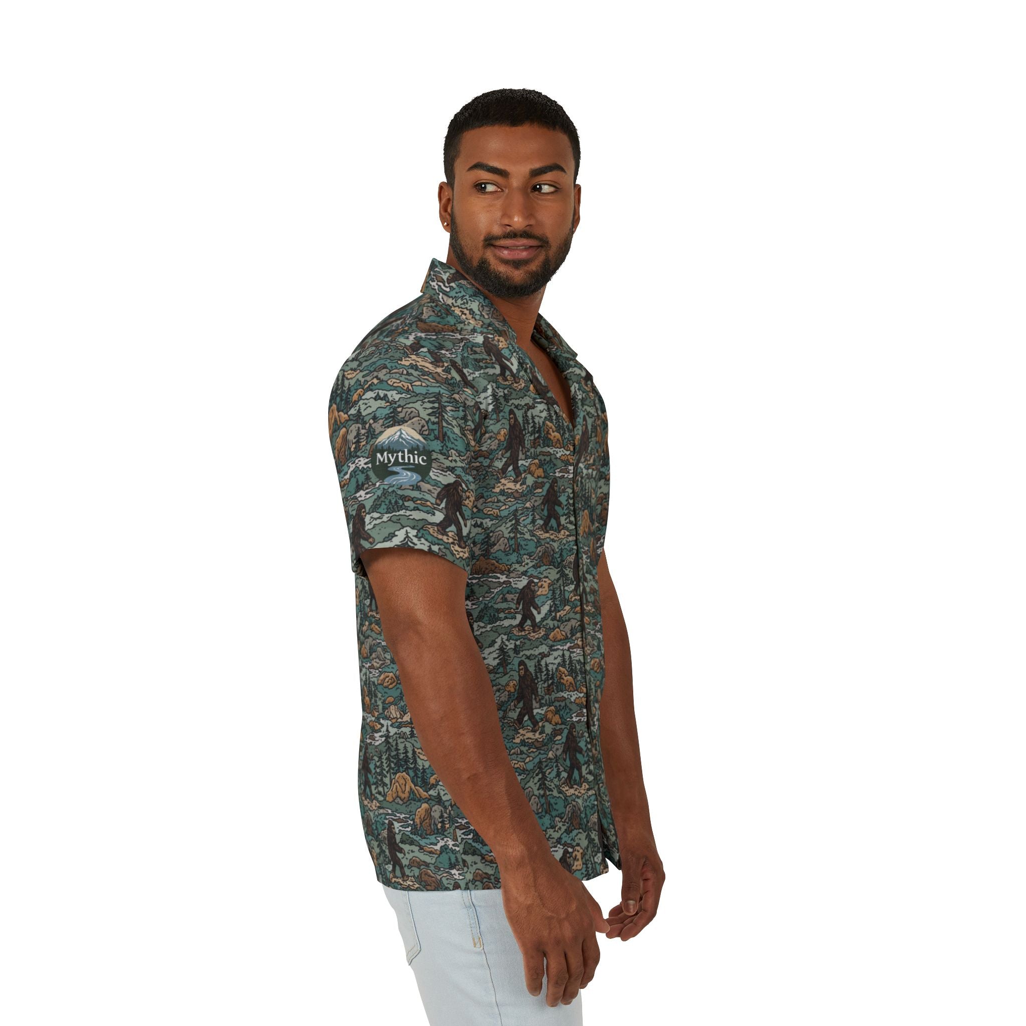 Squatch Camo Short Sleeve Hiking Shirt